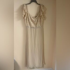 Elegant Cream Lace Dress